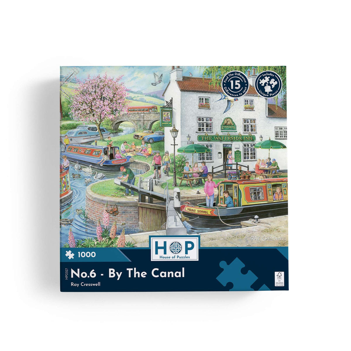 Box, straight on: By The Canal – 1000 Piece Jigsaw Puzzle (House of Puzzles)