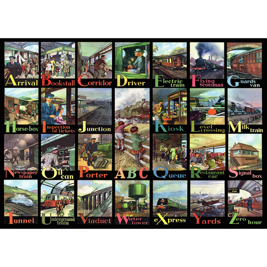 HOP - A to Z of Rail - BIG 500 Piece Jigsaw Puzzle