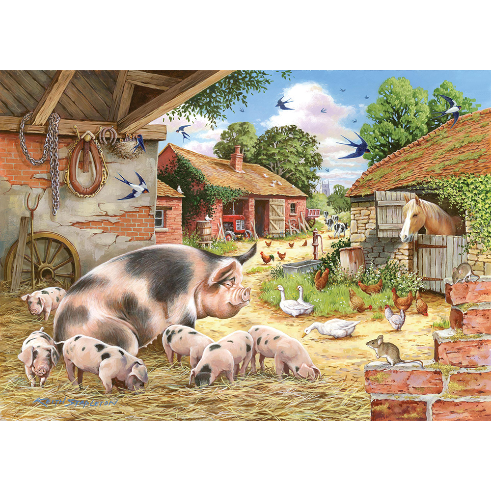 HOP - Poppy's Piglets - BIG 500 Piece Jigsaw Puzzle