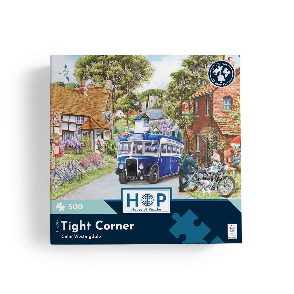 Box, straight on: Tight Corner – 500 Piece Jigsaw Puzzle (House of Puzzles)