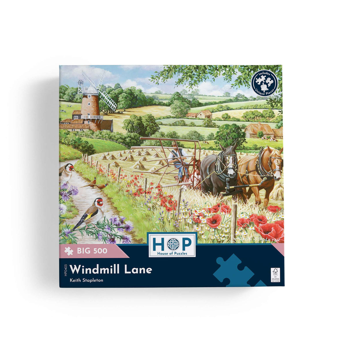 Box, straight on: Windmill Lane – 500 Piece Jigsaw Puzzle (House of Puzzles)