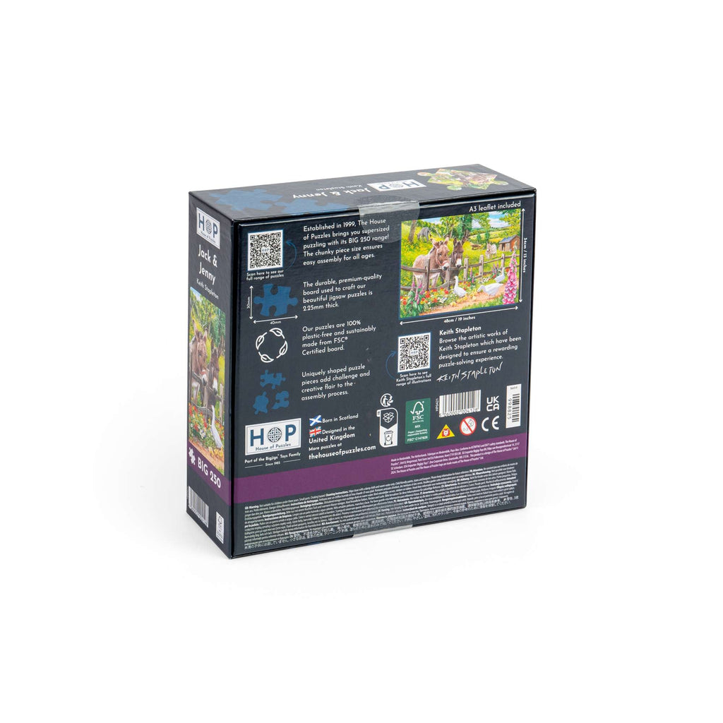 Box back: Jack & Jenny by HOP – 250 Piece Jigsaw Puzzle (House of Puzzles)