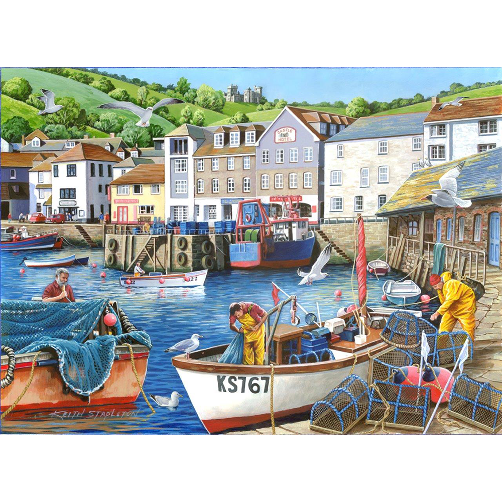 Busy Harbour – 1000 Piece Jigsaw Puzzle (HOP)