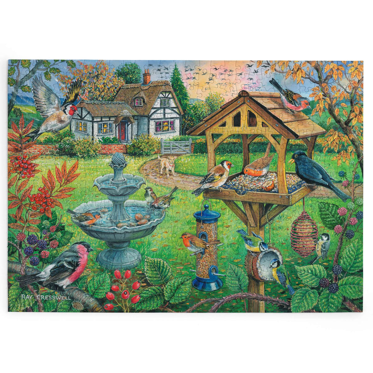 Made up: Bird Table – 500 Piece Jigsaw Puzzle (House of Puzzles)