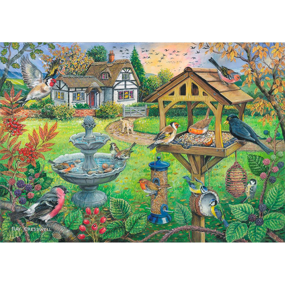 HOP - Bird Table - BIG 500 Piece Jigsaw Puzzle