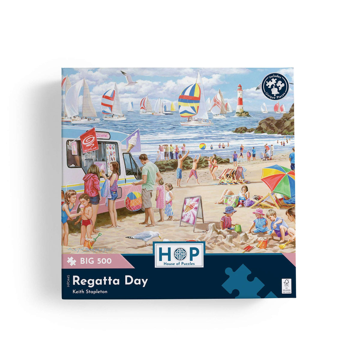 Box, straight on: Regatta Day – 500 Piece Jigsaw Puzzle (House of Puzzles)