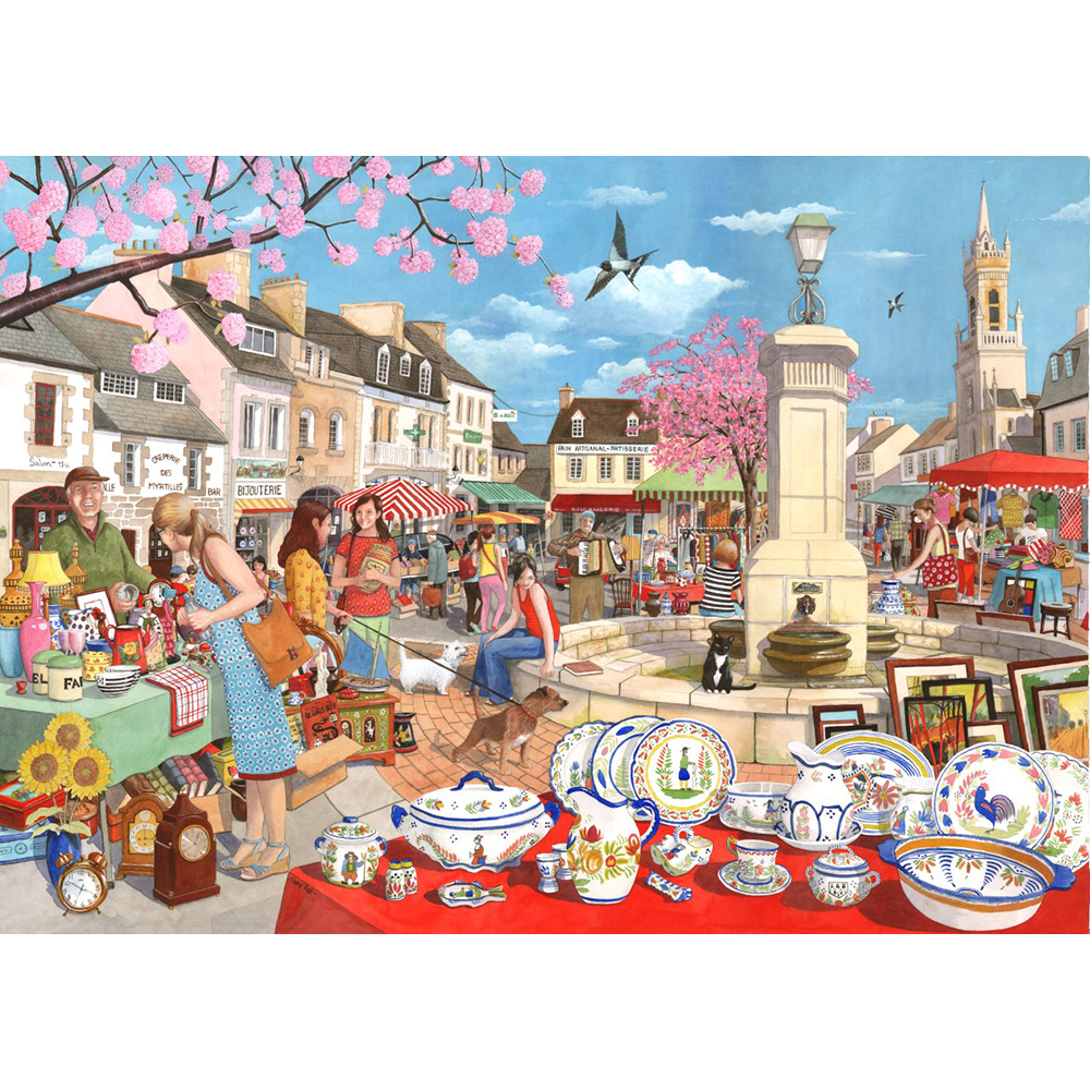 French Market – 1000 Piece Jigsaw Puzzle (HOP)