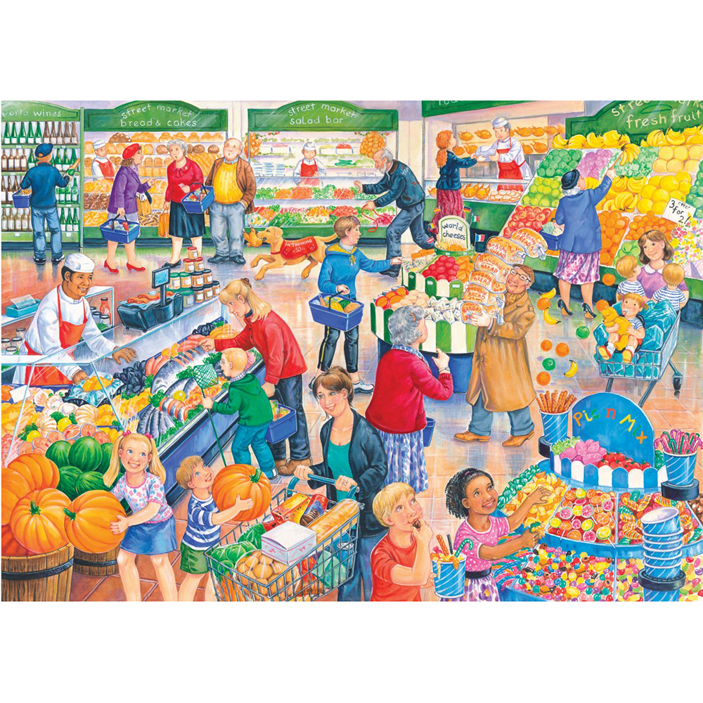 Supermarket Dash – 250 Piece Jigsaw Puzzle (HOP)