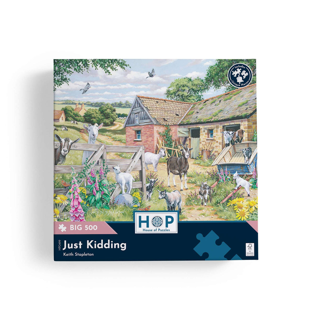 Box, straight on: Just Kidding – 500 XL Piece Jigsaw Puzzle (House of Puzzles)