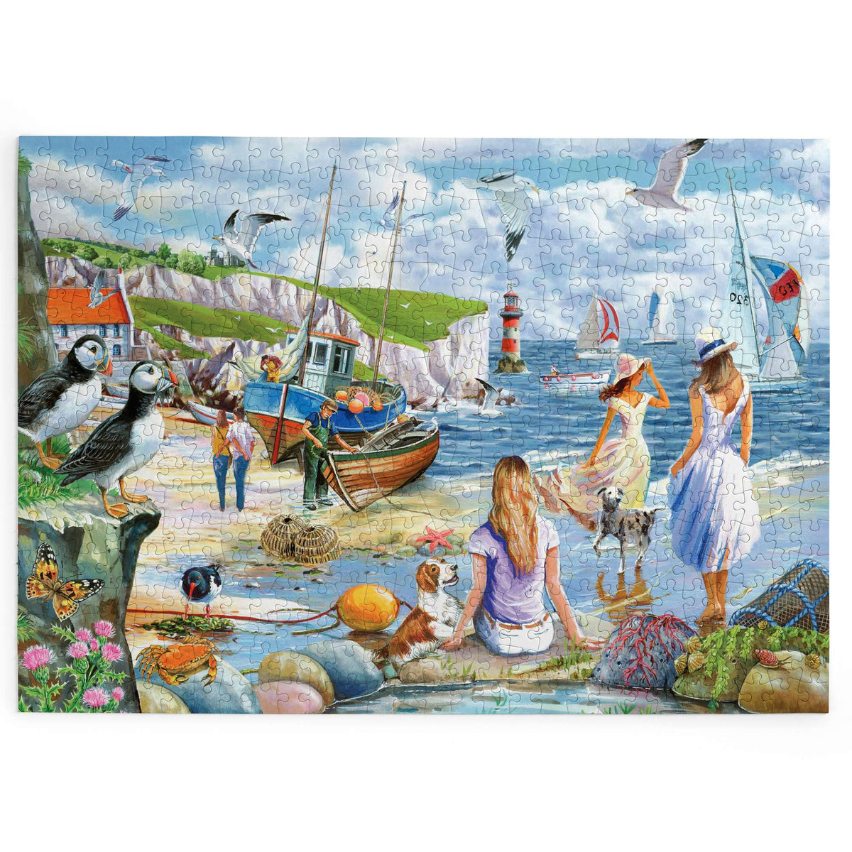Made up: Sea Shore Breezes – 500 XL Piece Jigsaw Puzzle (House of Puzzles)