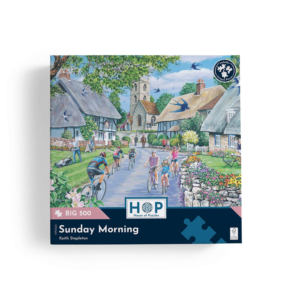 Box, straight on: Sunday Morning – 500 XL Piece Jigsaw Puzzle (House of Puzzles)