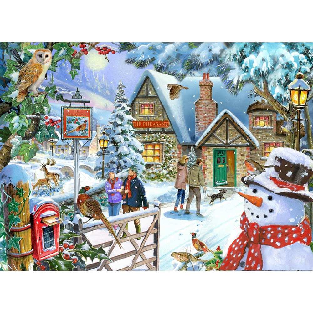 Snowman's View – 1000 Piece Jigsaw Puzzle (HOP)