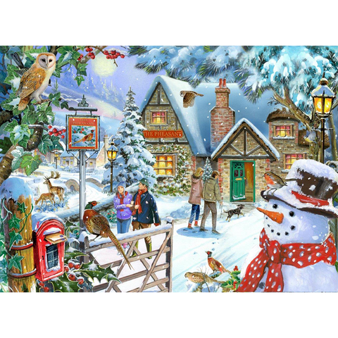 Snowman's View – 1000 Piece Jigsaw Puzzle (HOP)
