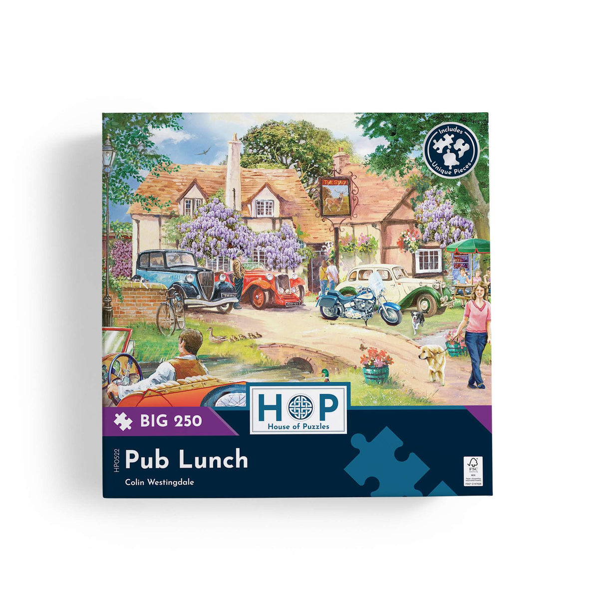 Box, straight on: Pub Lunch – 250 Piece Jigsaw Puzzle (House of Puzzles)