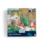 Box, straight on: Robin Redbreast by HOP – 1000 Piece Jigsaw Puzzle (House of Puzzles)