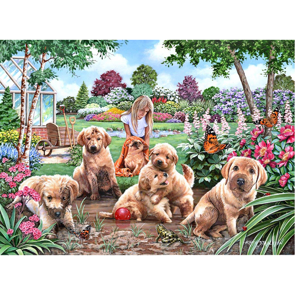 HOP - Mucky Pups - BIG 500 Piece Jigsaw Puzzle