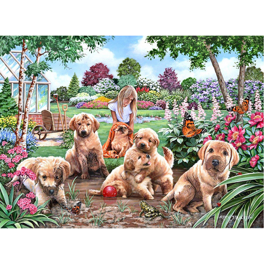 HOP - Mucky Pups - BIG 500 Piece Jigsaw Puzzle