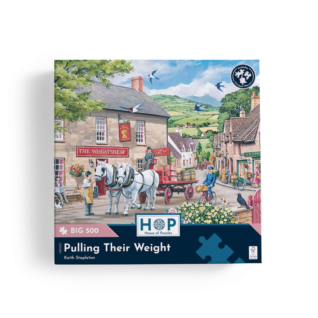 Box, straight on: Pulling Their Weight – 500 XL Piece Jigsaw Puzzle (House of Puzzles)