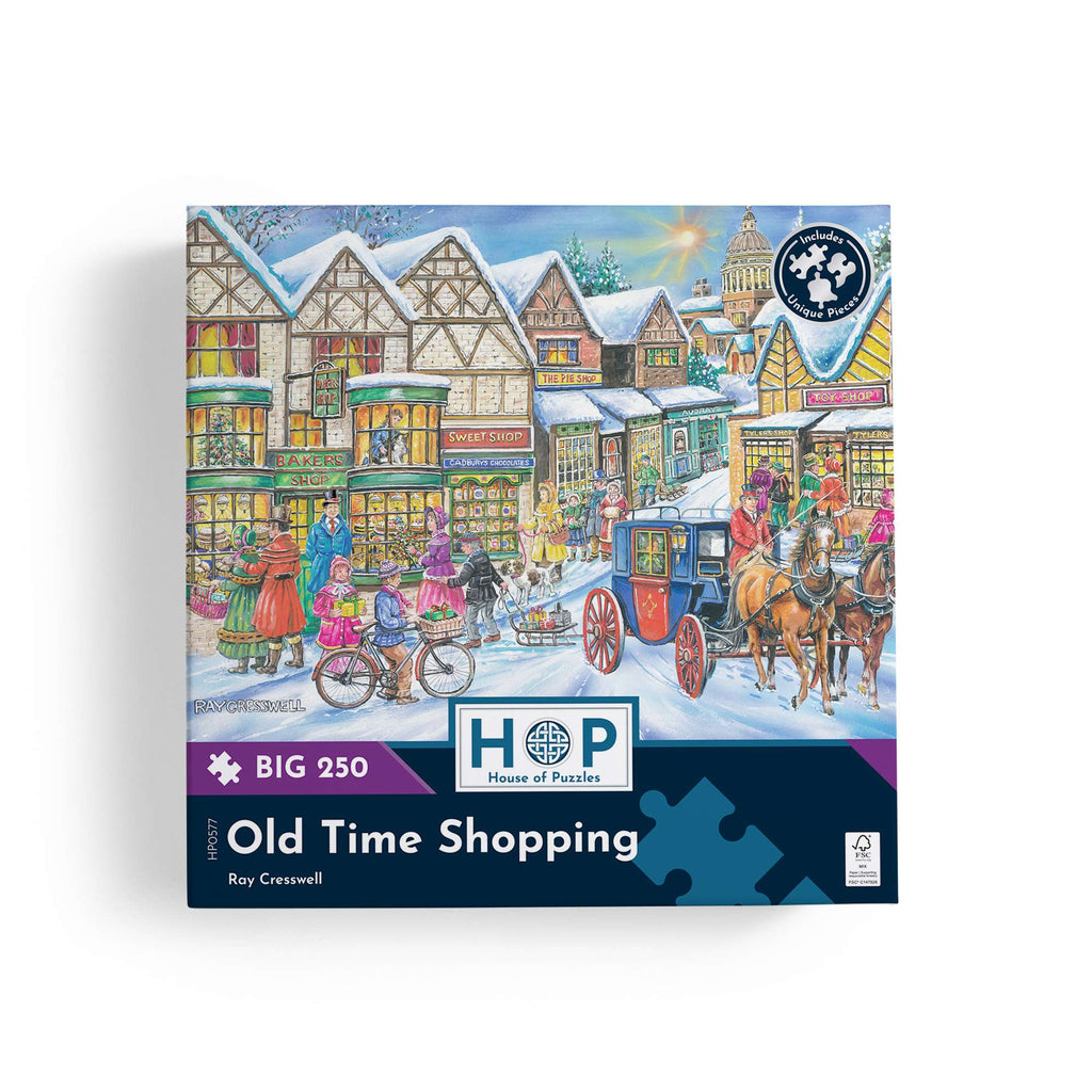 Box, straight on: Old Time Shopping – 250 Piece Jigsaw Puzzle (House of Puzzles)