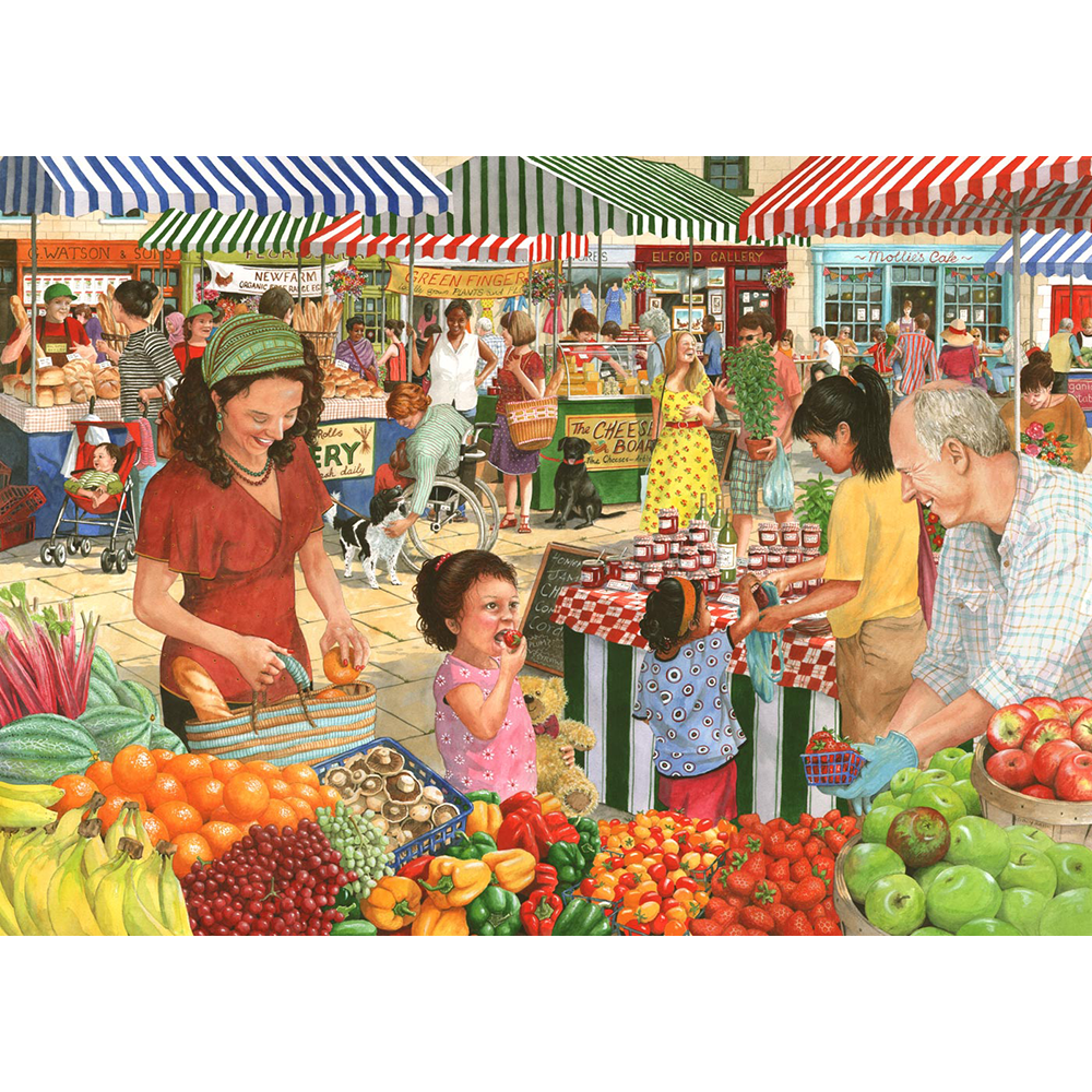 HOP - Farmers Market - 1000 Piece Jigsaw Puzzle