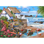 Artwork: Seaspray Cottages – 1000 Piece Jigsaw Puzzle (House of Puzzles)