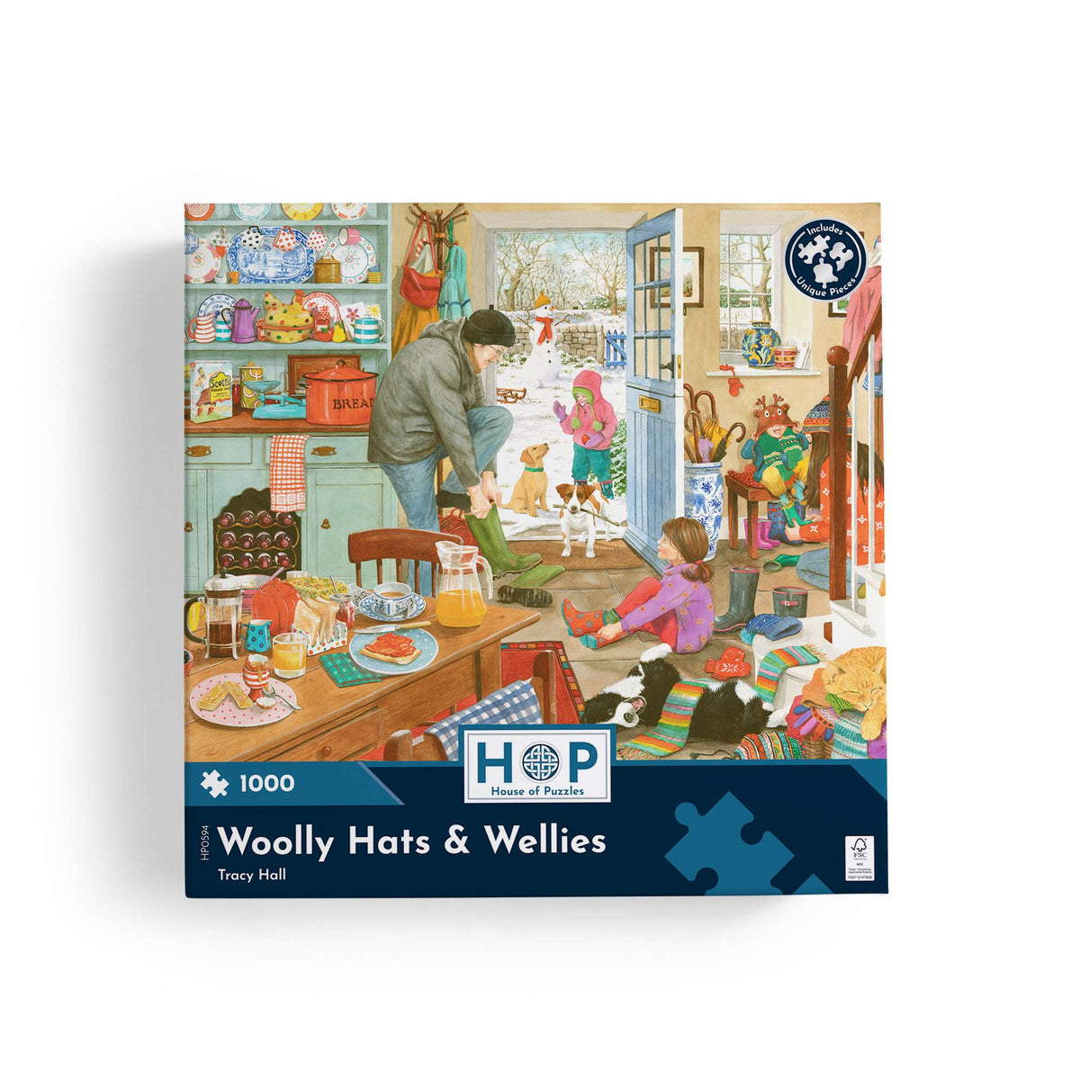 Box, straight on: Woolly Hats & Wellies – 1000 Piece Jigsaw Puzzle (House of Puzzles)