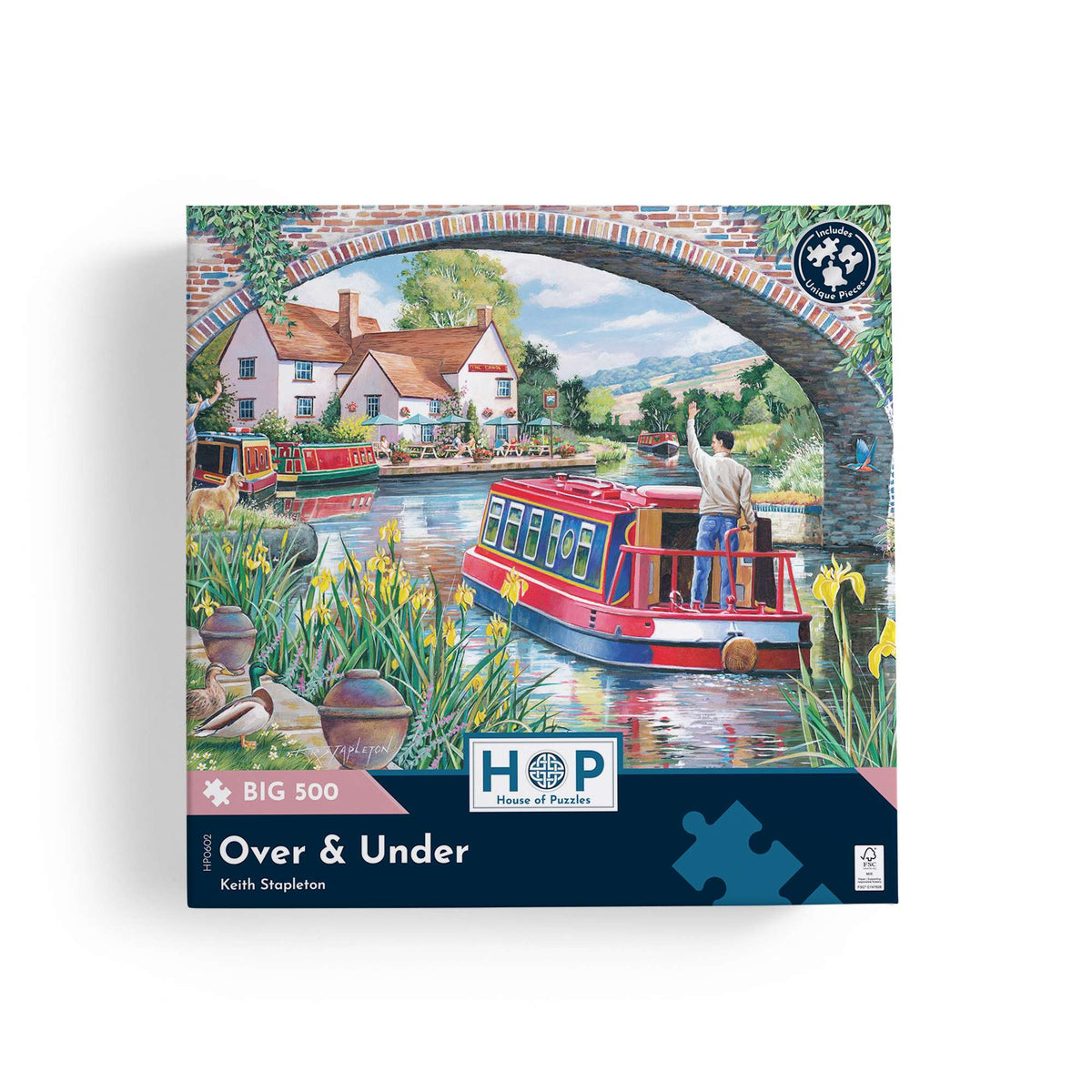 Box, straight on: Over & Under – 500 XL Piece Jigsaw Puzzle (House of Puzzles)