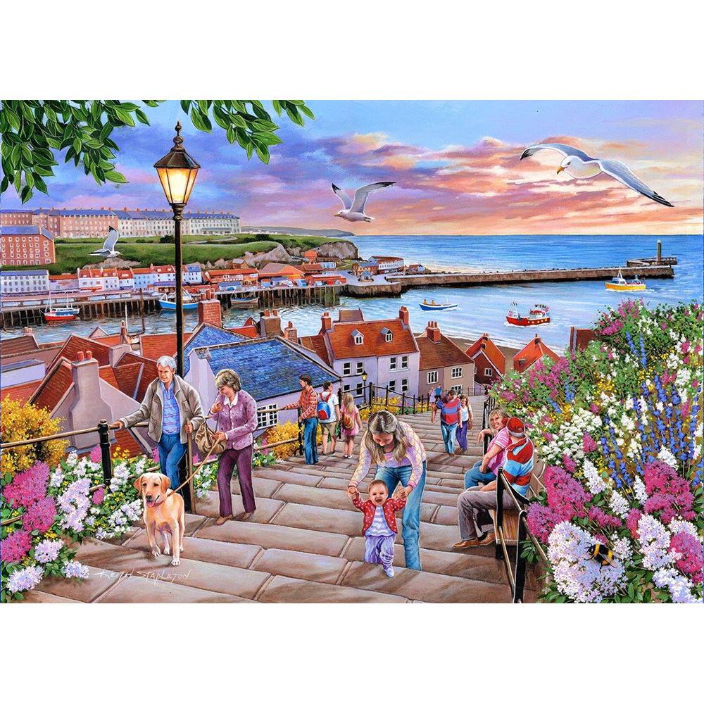 HOP - 199 Steps Whitby - 1000 Piece Jigsaw Puzzle