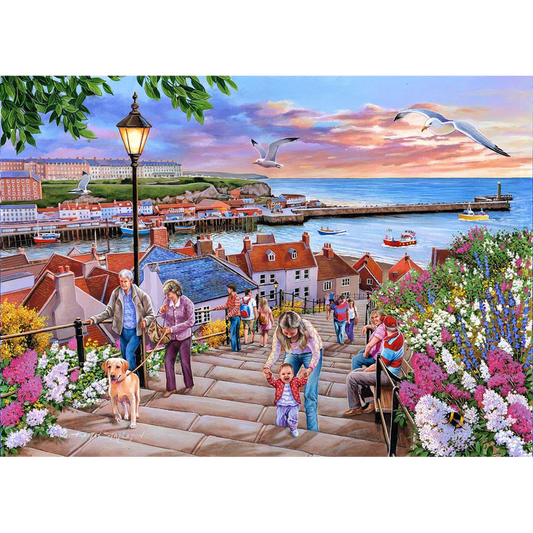 HOP - 199 Steps Whitby - 1000 Piece Jigsaw Puzzle