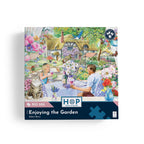 Box, straight on: Enjoying the Garden – 500 XL Piece Jigsaw Puzzle (House of Puzzles)