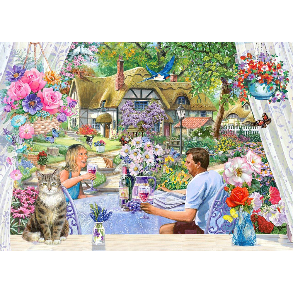 HOP - Enjoying the Garden - BIG 500 Piece Jigsaw Puzzle