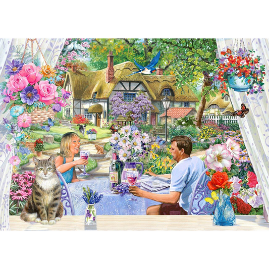 HOP - Enjoying the Garden - BIG 500 Piece Jigsaw Puzzle