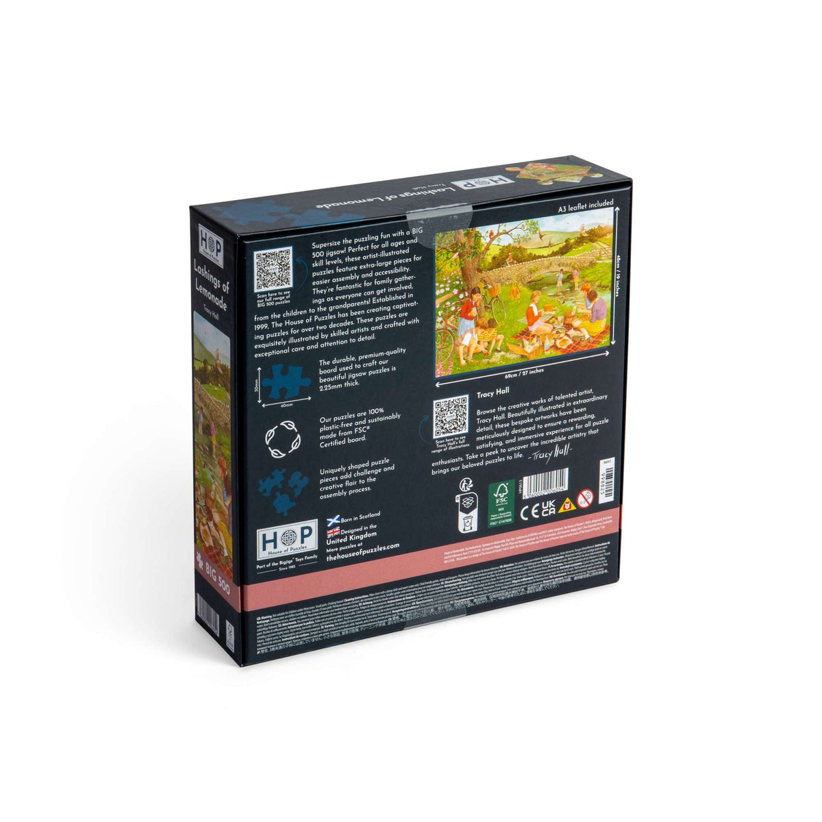 Box back: Lashings of Lemonade – 500 XL Piece Jigsaw Puzzle (House of Puzzles)