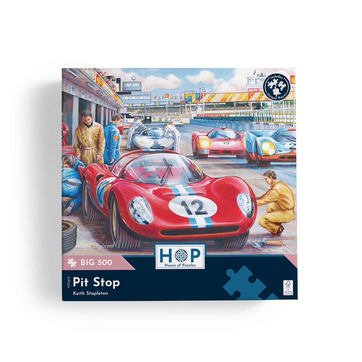 Box, straight on: Pit Stop – 500 XL Piece Jigsaw Puzzle (House of Puzzles)