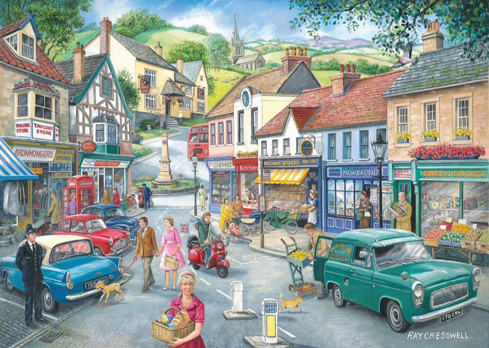 Artwork: At The Shops – 1000 Piece Jigsaw Puzzle (House of Puzzles)