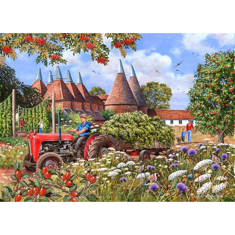 Oast Houses – 500 XL Piece Jigsaw Puzzle (HOP)