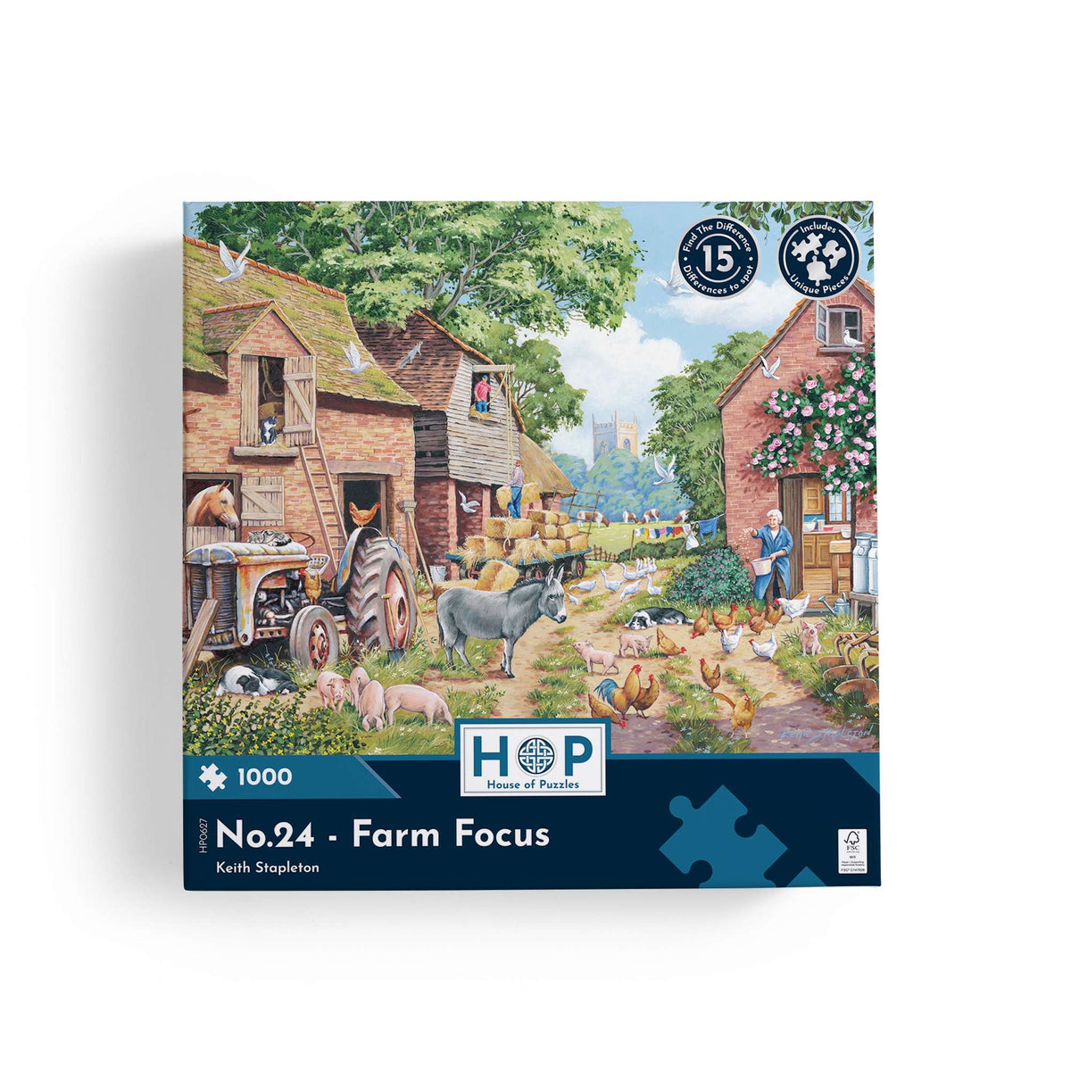 Box, straight on: Farm Focus – 1000 Piece Jigsaw Puzzle (House of Puzzles)