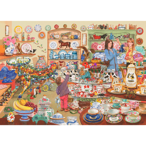 Bulls In A China Shop – 1000 Piece Jigsaw Puzzle (HOP)