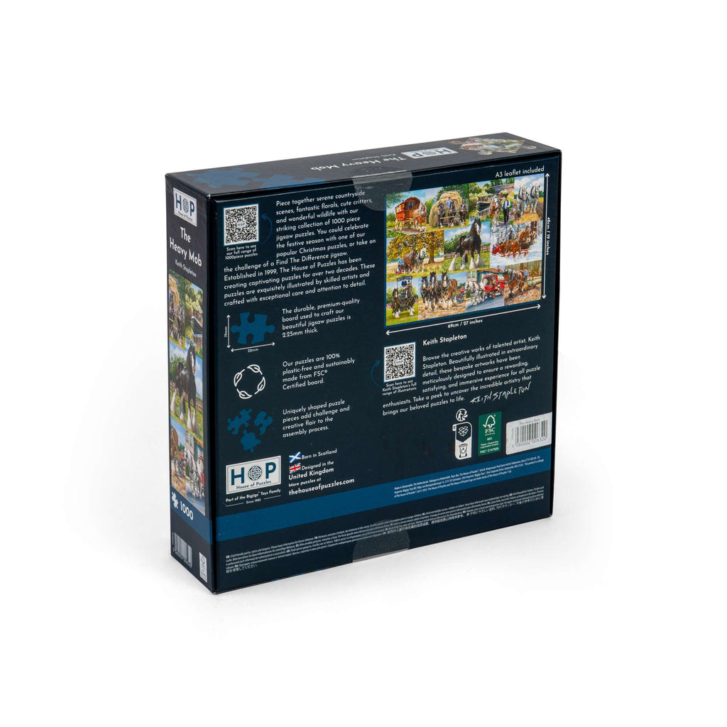 Box back: The Heavy Mob – 1000 Piece Jigsaw Puzzle (House of Puzzles)