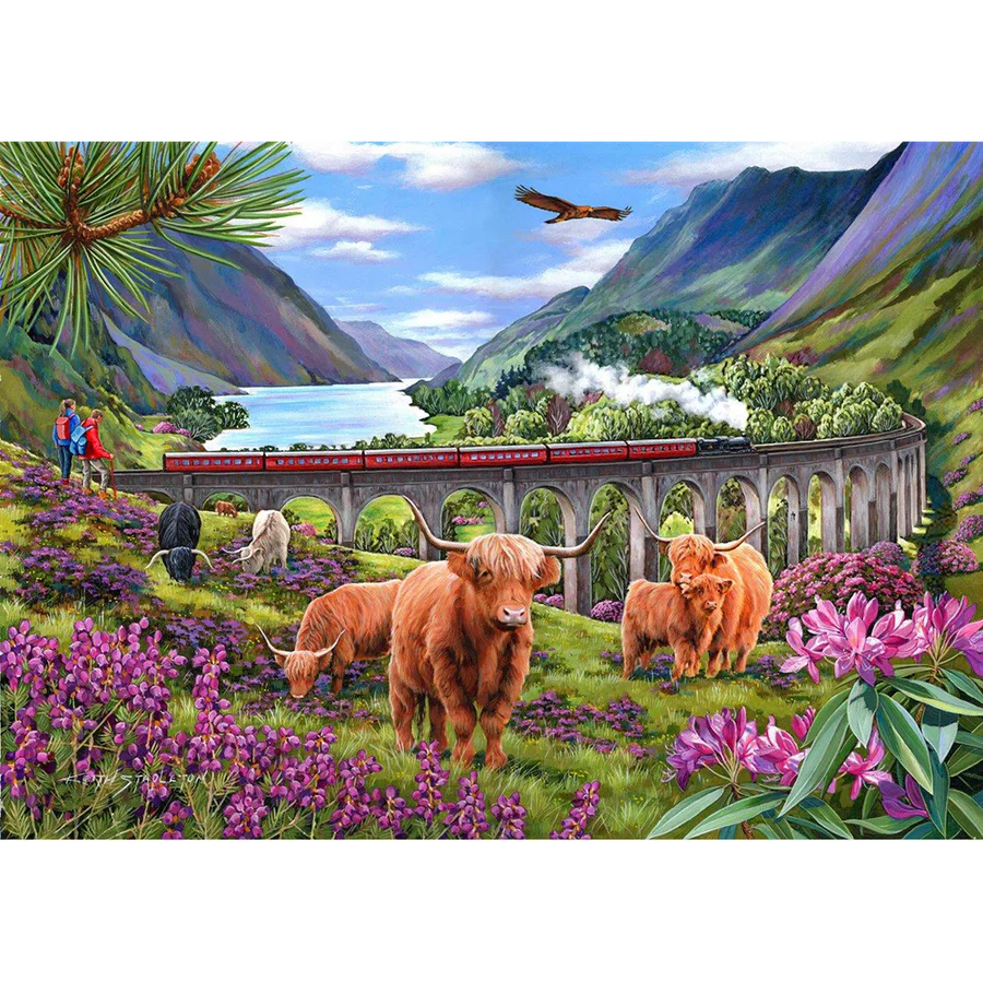Glenfinnan Ladies by HOP – 500 XL Piece Jigsaw Puzzle (HOP)