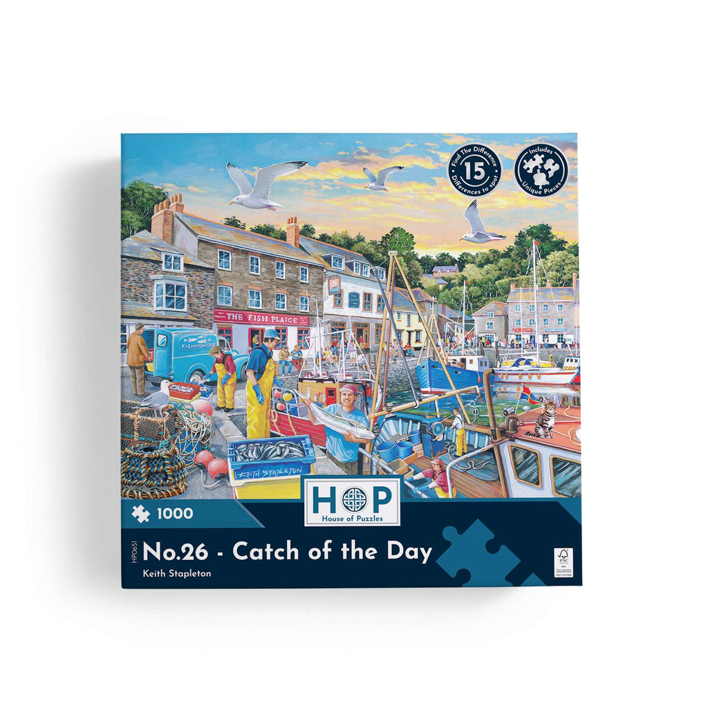Box, straight on: Catch of the Day – 1000 Piece Jigsaw Puzzle (House of Puzzles)