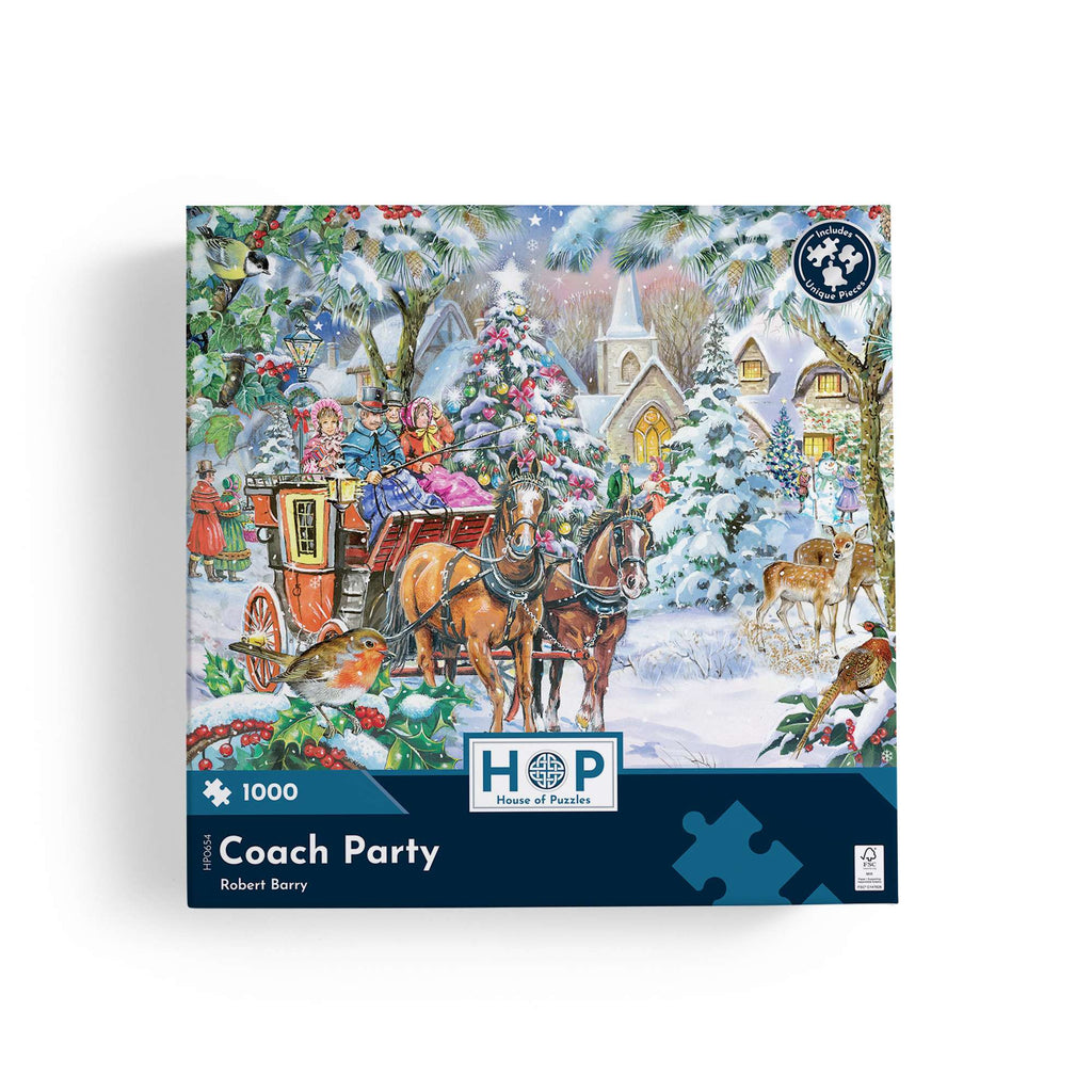 Box, straight on: Coach Party – 1000 Piece Jigsaw Puzzle (House of Puzzles)