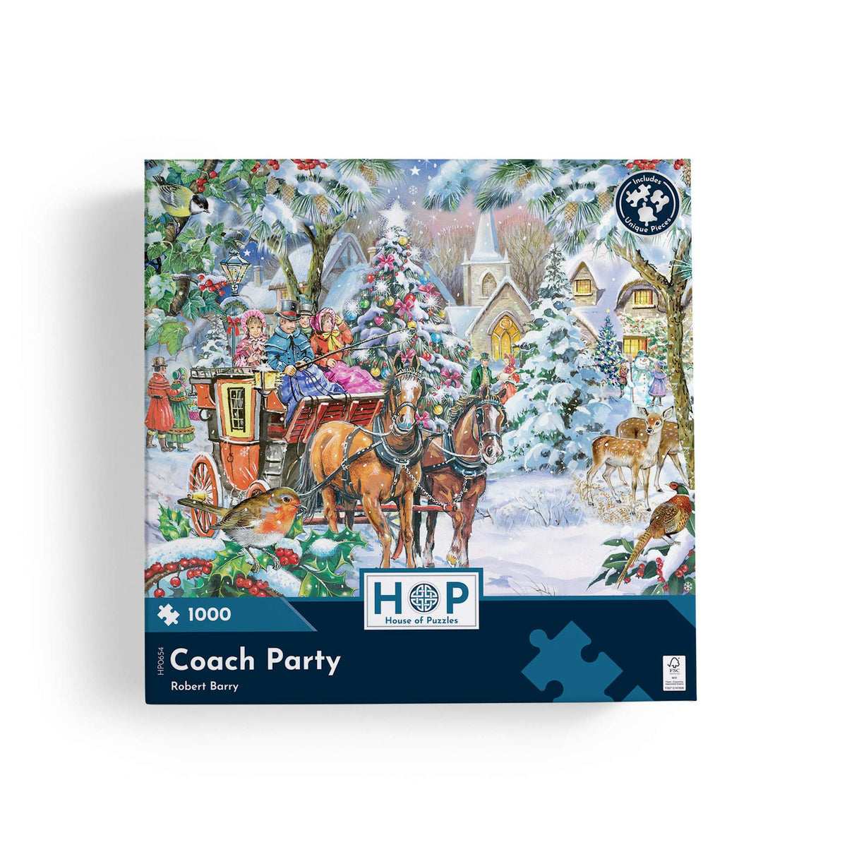 Box, straight on: Coach Party – 1000 Piece Jigsaw Puzzle (House of Puzzles)