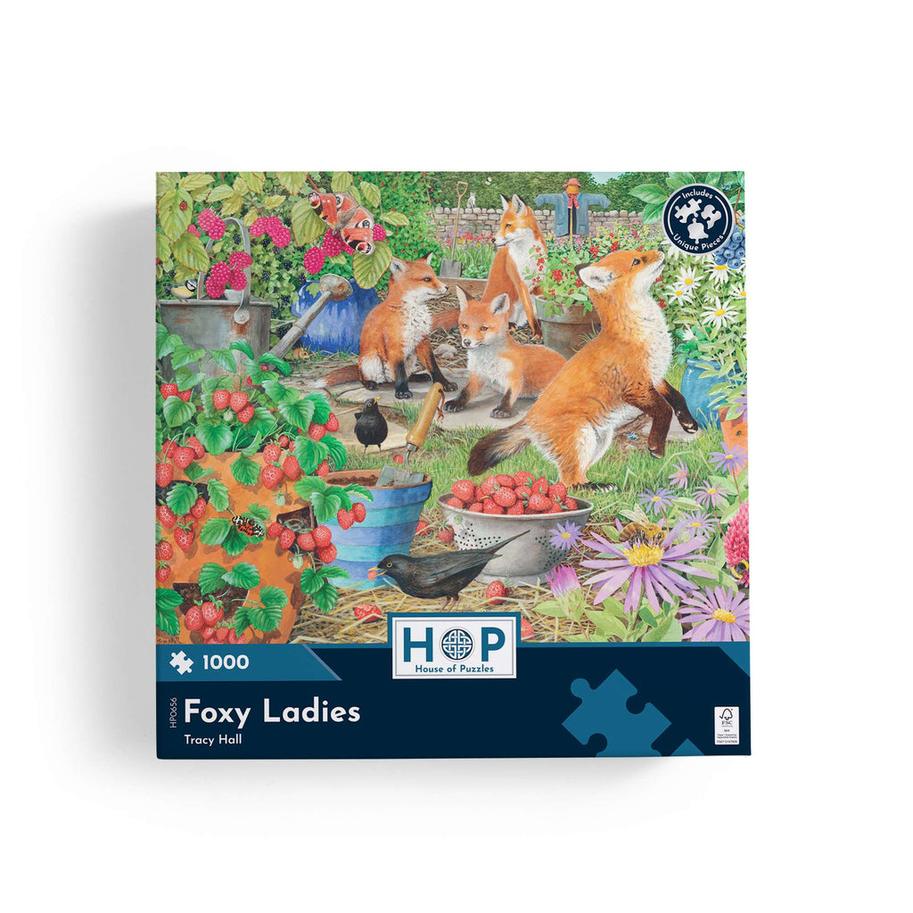 Box, straight on: Foxy Ladies – 1000 Piece Jigsaw Puzzle (House of Puzzles)