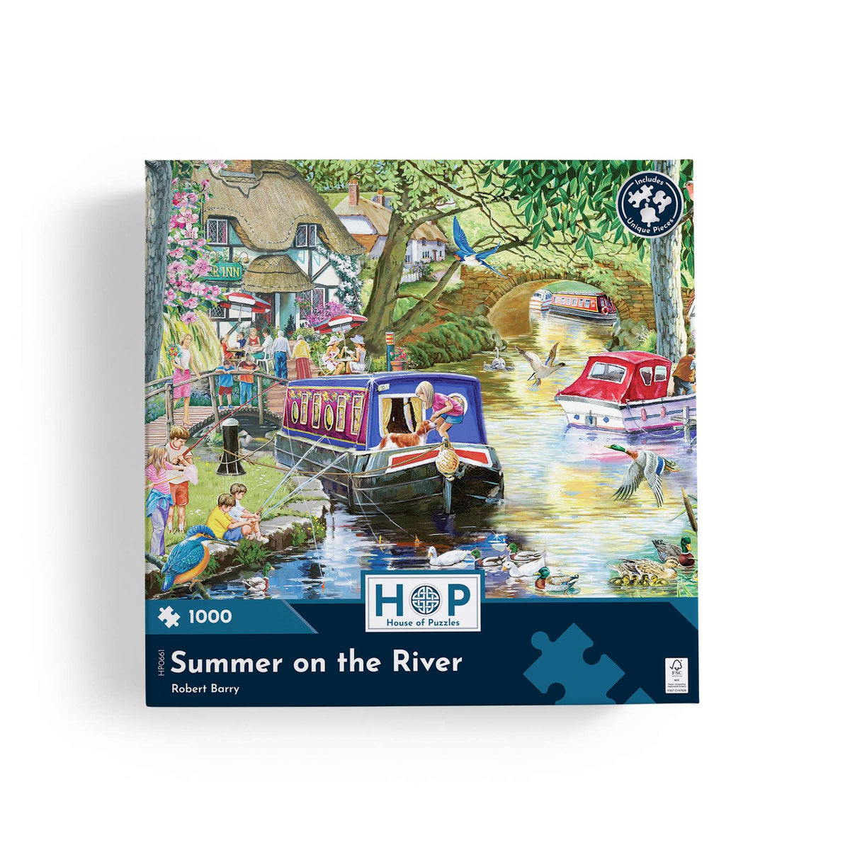 Box, straight on: Summer on the River – 1000 Piece Jigsaw Puzzle (House of Puzzles)