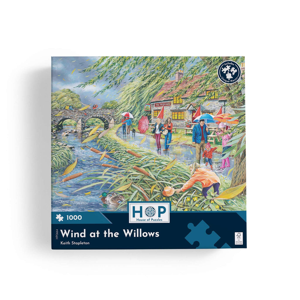Box, straight on: Wind at the Willows – 1000 Piece Jigsaw Puzzle (House of Puzzles)