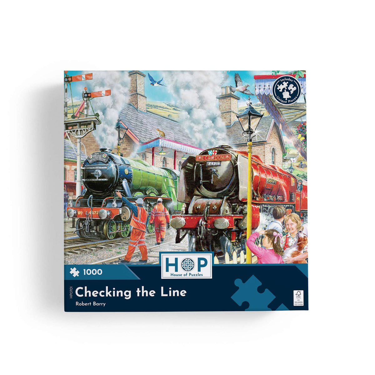 Box, straight on: Checking the Line – 1000 Piece Jigsaw Puzzle (House of Puzzles)