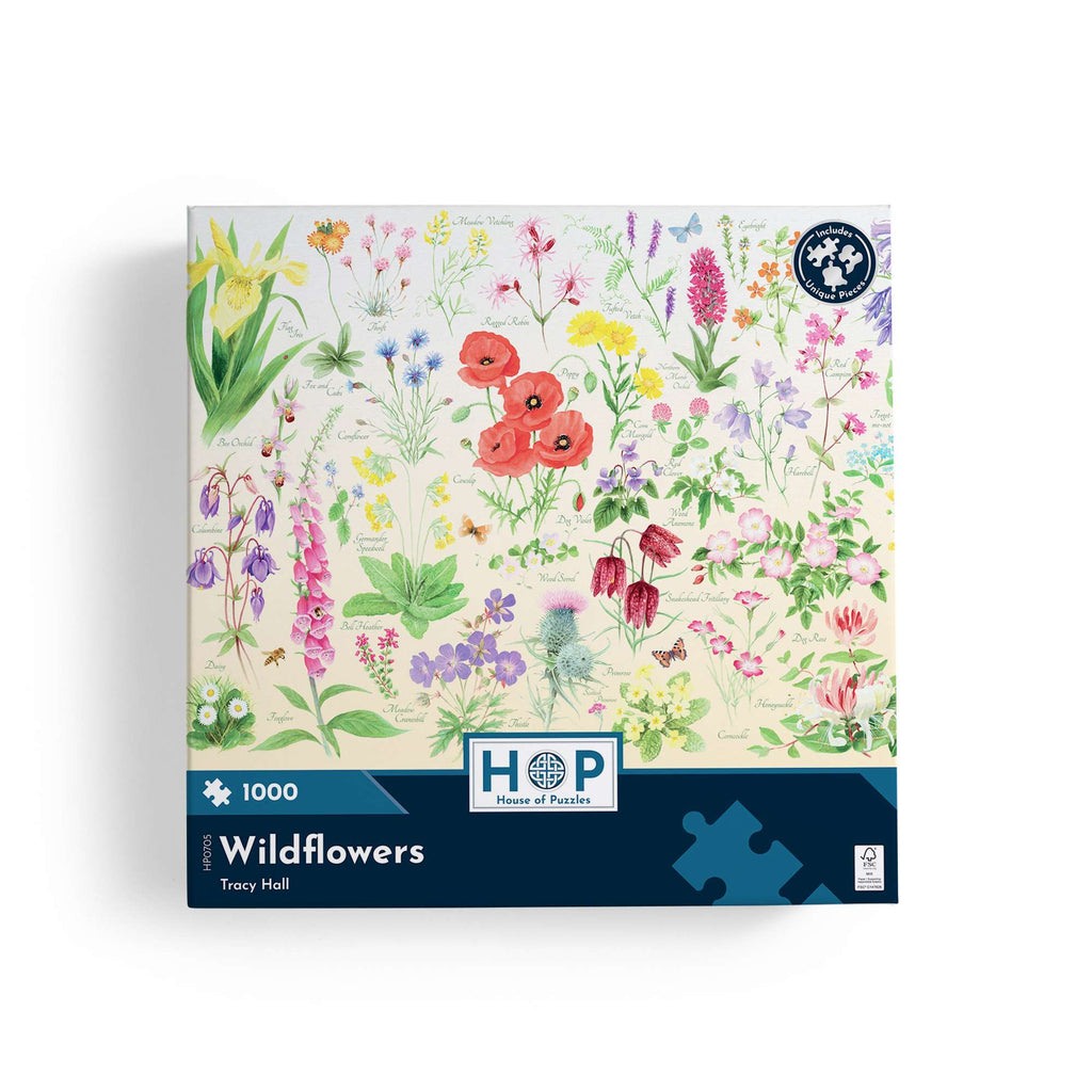 Box, straight on: Wildflowers – 1000 Piece Jigsaw Puzzle (House of Puzzles)