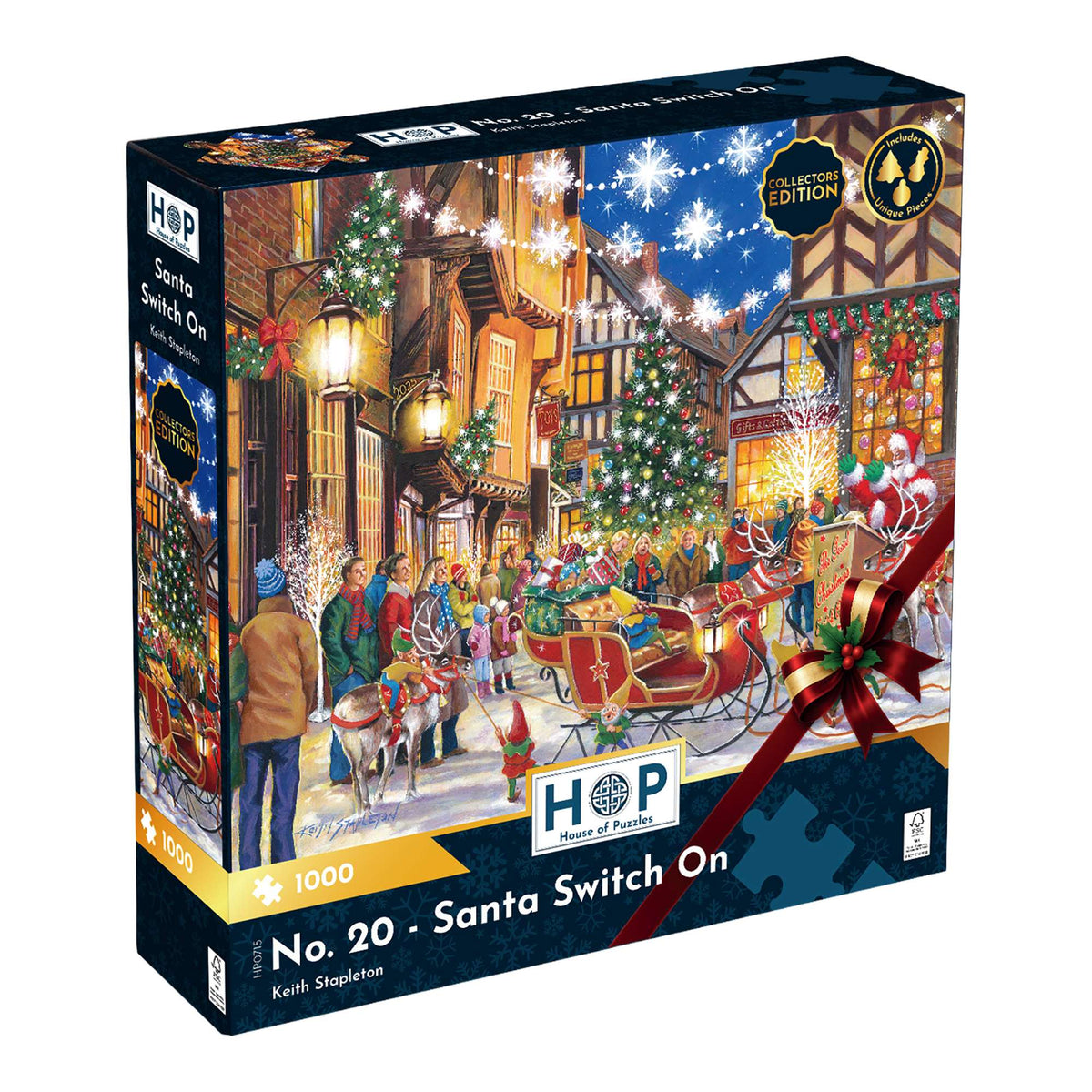 Box, turned right: Santa Switch On – 1000 Piece Jigsaw Puzzle (House of Puzzles)