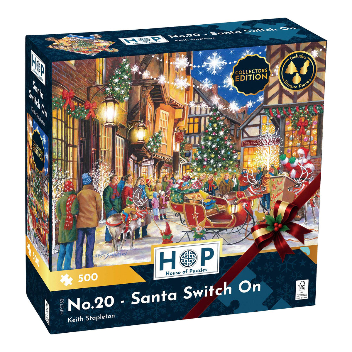 Box, turned right: Santa Switch On – 500 Piece Jigsaw Puzzle (House of Puzzles)